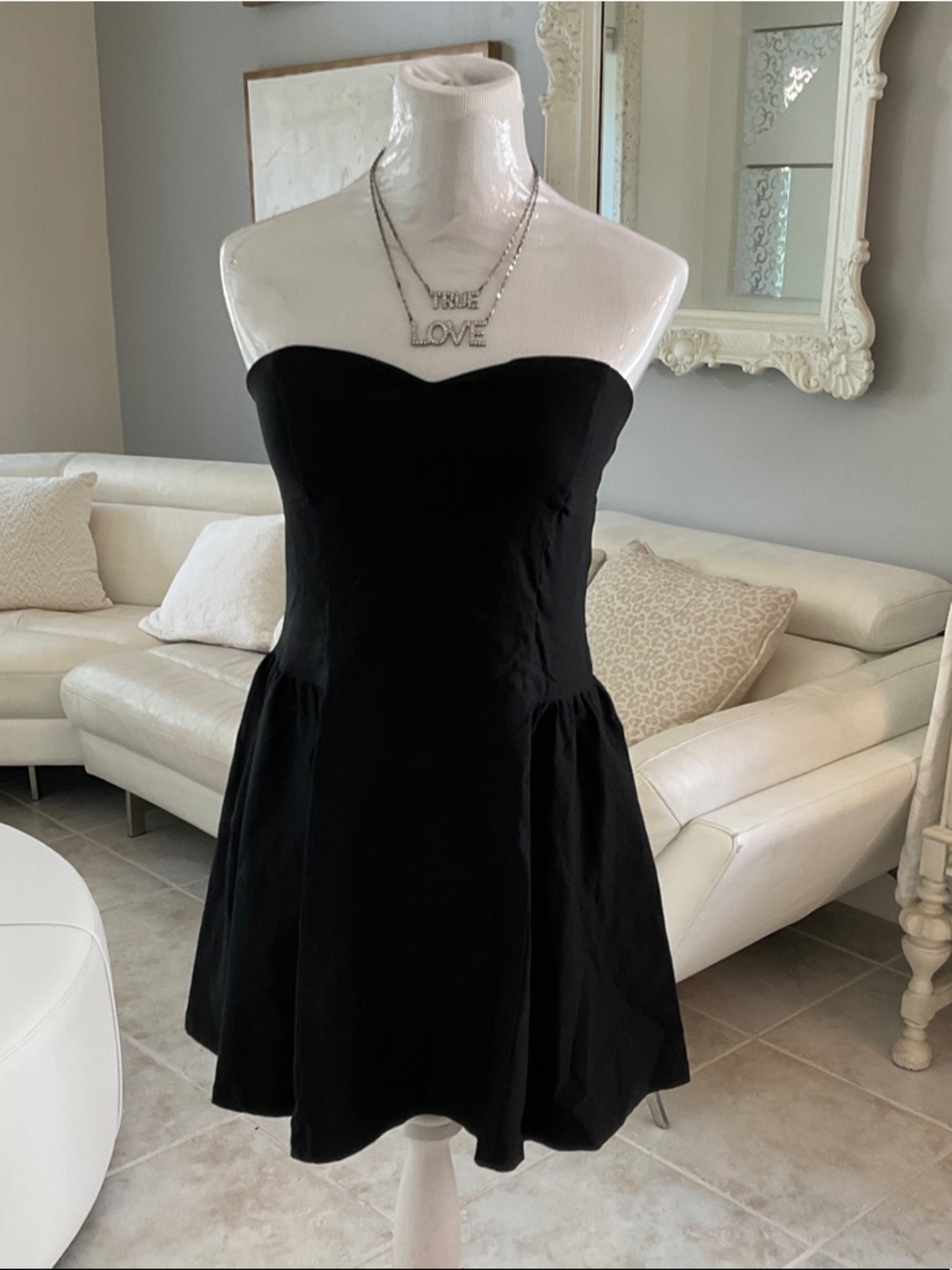 Classic Strapless Black Mini Dress